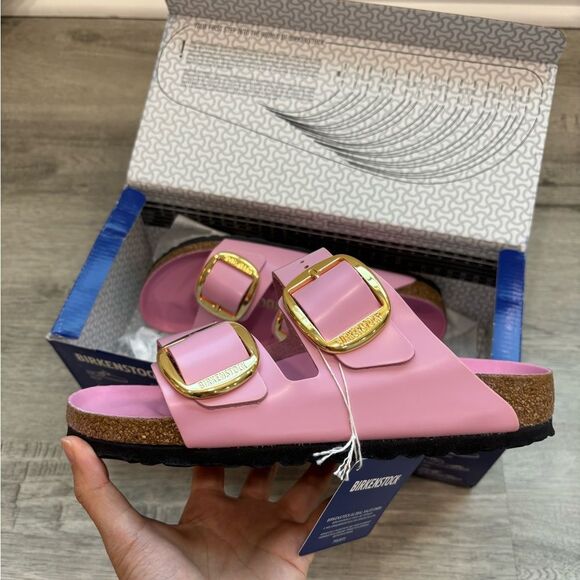 Birkenstock Arizona Big Buckle High Shine Sandals - Picture 1 of 15